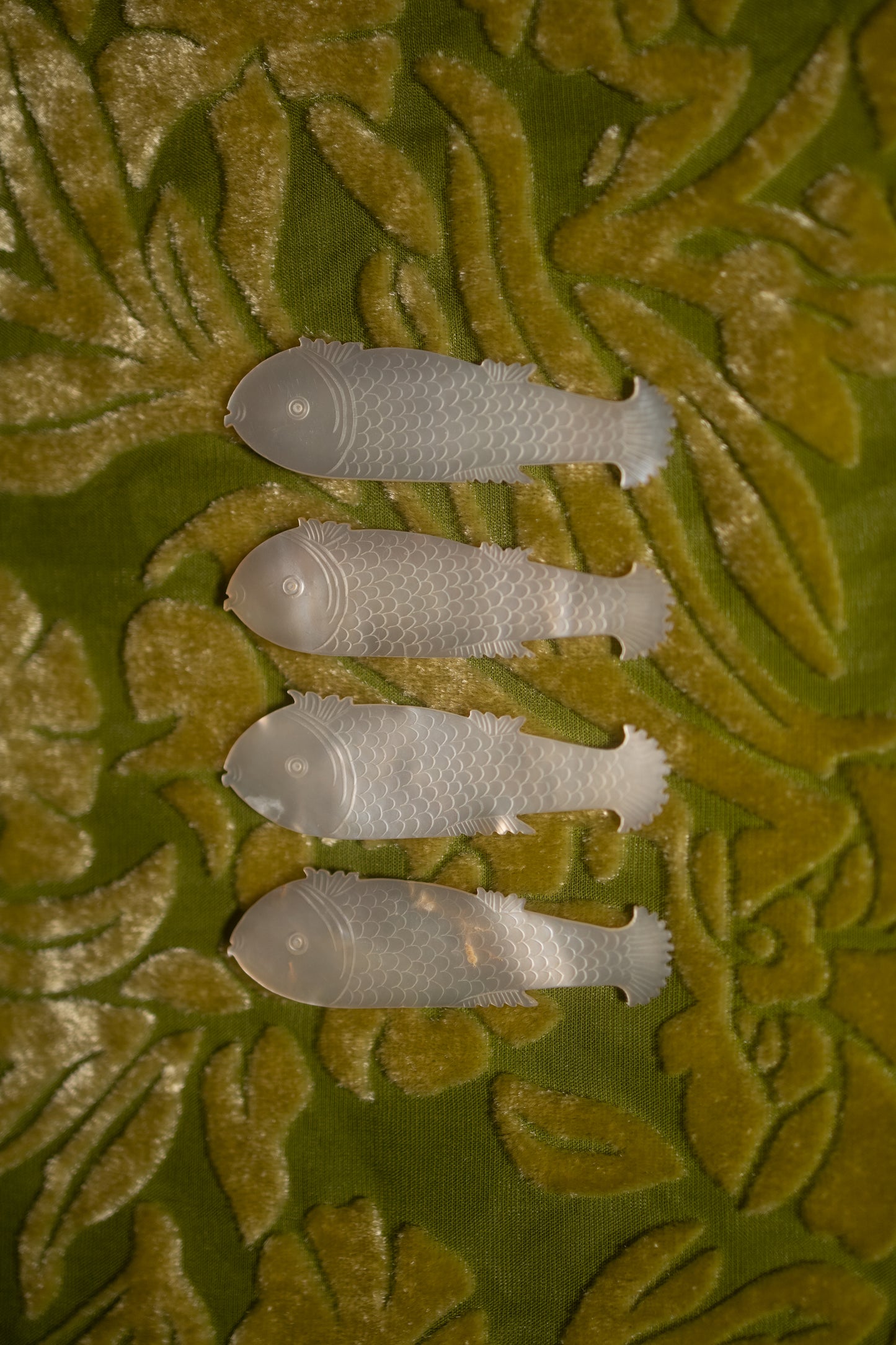 Antique Mother-of-Pearl Fish Gaming Counters