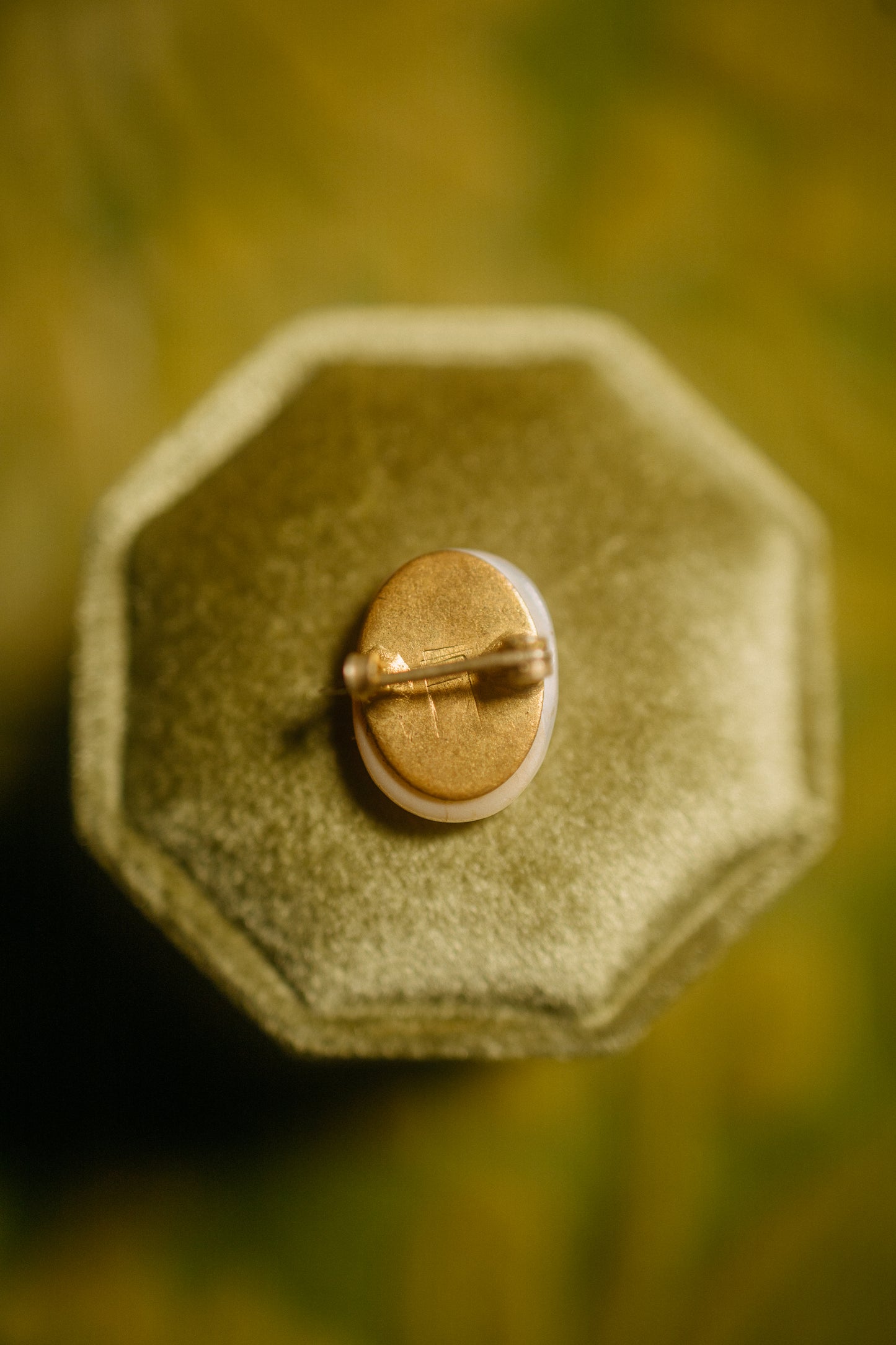 Mother-of-Pearl Cabochon Brooch