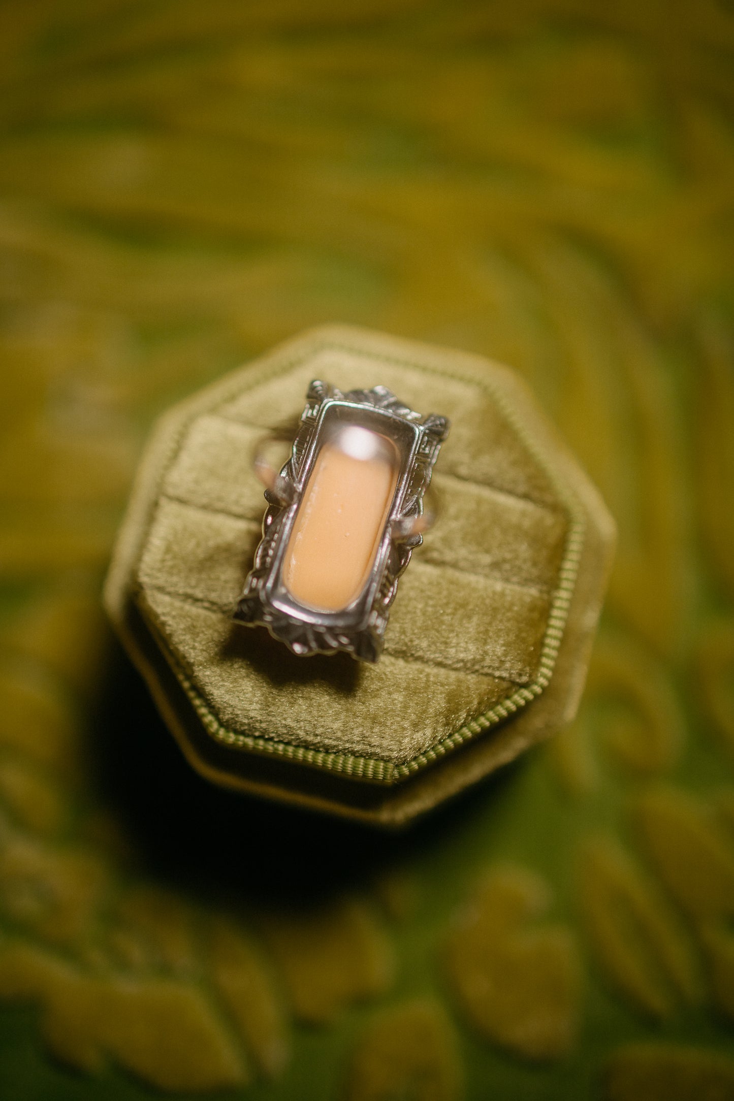 Vintage Uncas Celluloid Cameo Ring Size 6