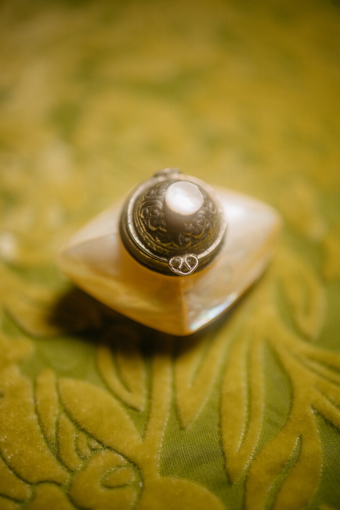 Mother Of Pearl Inkwell