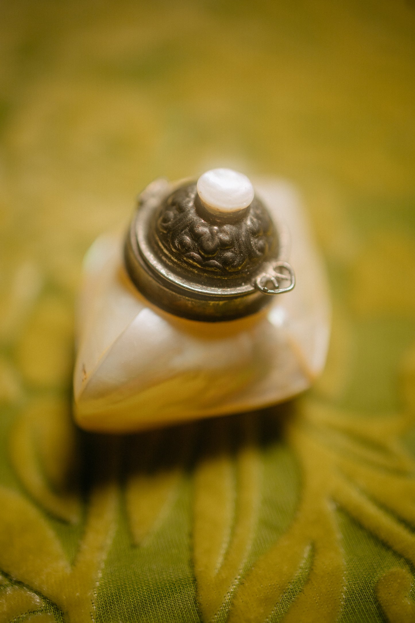 Mother Of Pearl Inkwell