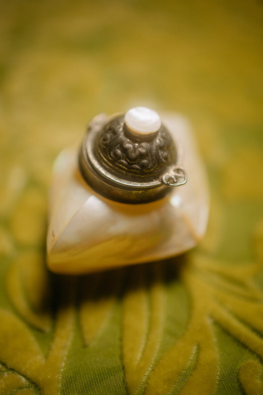 Mother Of Pearl Inkwell