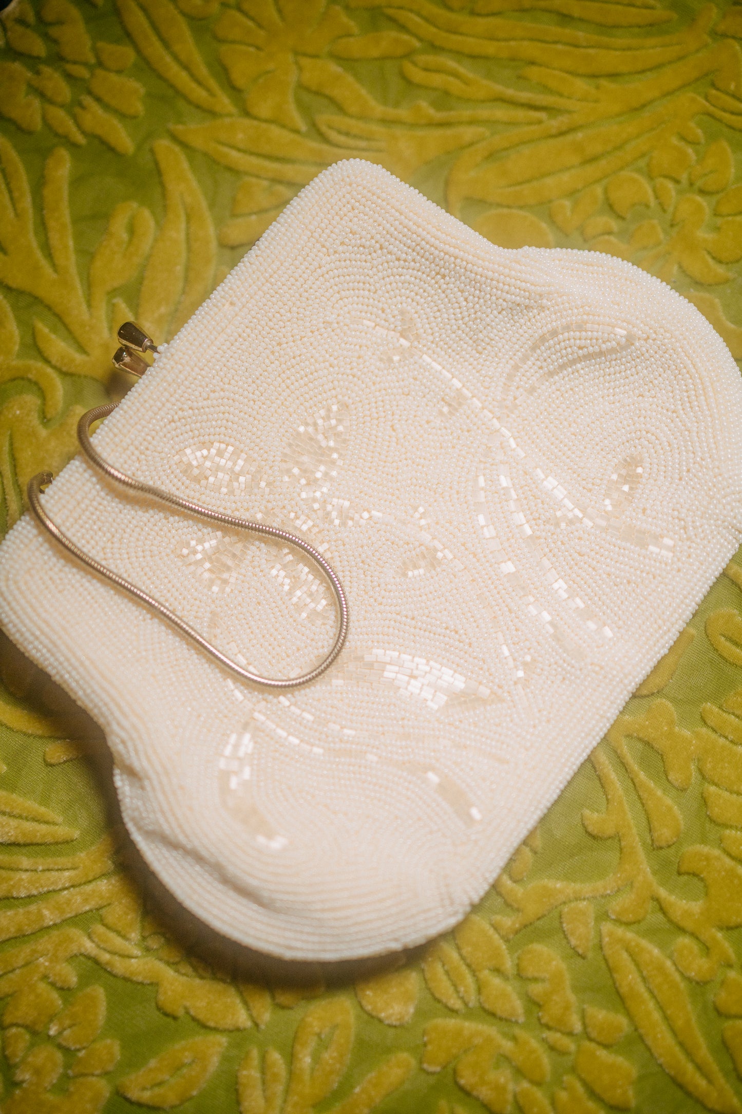 Vintage La Regale Ivory Beaded Evening Bag